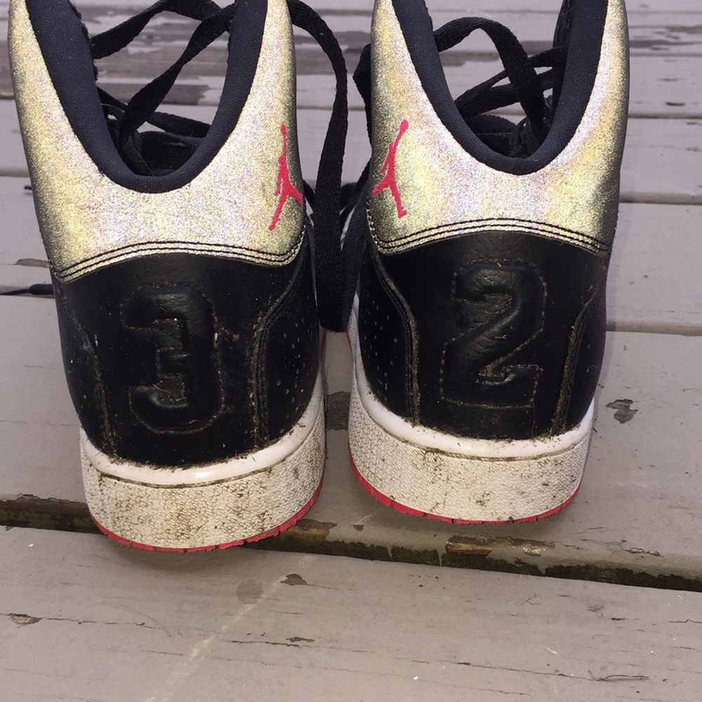 Black and pink Jordan’s
